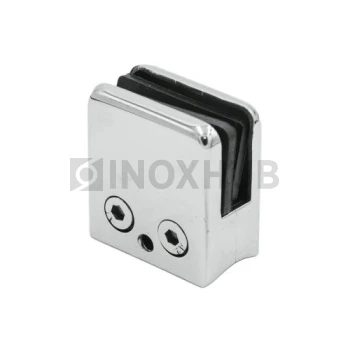 Стеклодержатель штамп. квадратный Ø38.1 мм, стекло 8.0 мм, AISI 304, GRIT 600