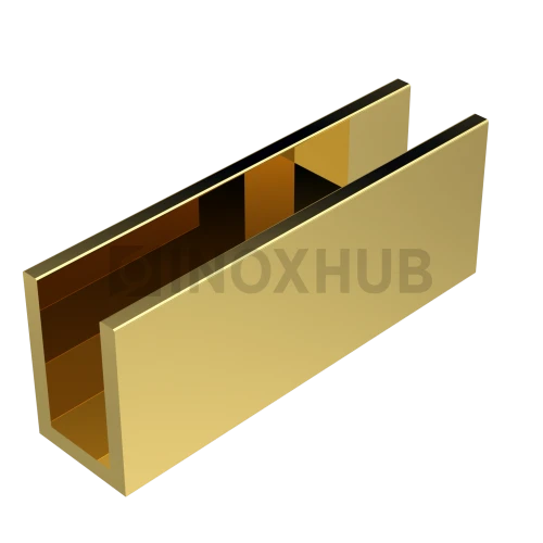 Профиль п-обр. (756 Gold), 19×13 мм L=3000, стекло 8.0 мм, алюминий, под Золото