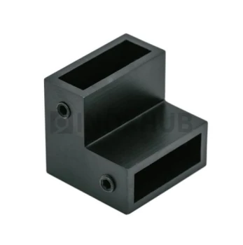 Соединитель штанги 90° (340 BLC), штанга 30×10 мм, Черный мат