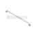 Поручень настенный прямой, L=1200 мм, Ø38 мм, AISI 201, GRIT 600