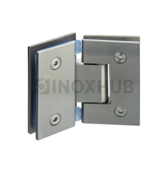 Петля (302 SSS) стекло-стекло 135° (без фаски), нерж. сталь матовая Петля (302 SSS) стекло-стекло 135° (без фаски), нерж. сталь матовая