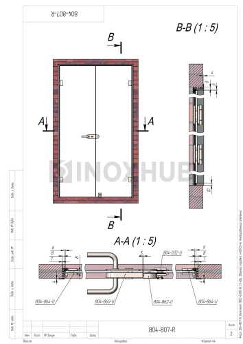 Комплект (802-6000 AL) Z-обр. дверной коробки, L=6120 мм, Анодированный алюминий  Комплект (802-6000 AL) Z-обр. дверной коробки, L=6120 мм, Анодированный алюминий