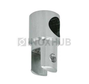 Держатель стекла (914А SC) торцевой, штанга Ø19 мм, матовый хром Держатель стекла (914А SC) торцевой, штанга Ø19 мм, матовый хром