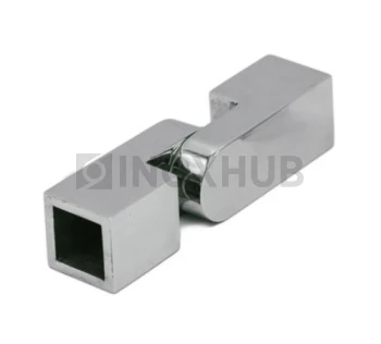 Соединитель штанги (185 PSS) произвольный угол, штанга 15×15 мм, нерж. сталь полированная