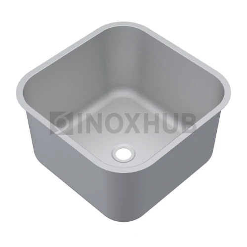 Ванна моечная цельнотянутая, 500×500×300 мм, AISI 304, 2B