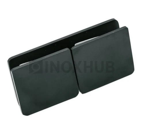 Коннектор (734 BLC) стекло-стекло 180°, Черный мат