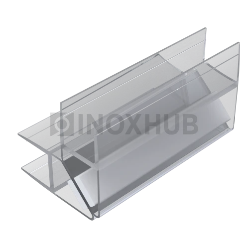 Профиль (210-10) магнит белый 90º/180º, L=2200 (1компл/2 шт), стекло 10.0 мм