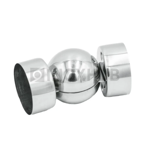 Поворот шаровой деревянного или пластикового поручня, Ø49.0×1.0 мм, AISI 304, GRIT 600