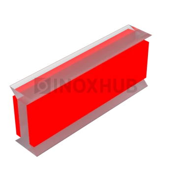 Профиль (220-10) межстекольный самоклеящийся, L=3000, стекло 10.0 мм, ПВХ прозрачный