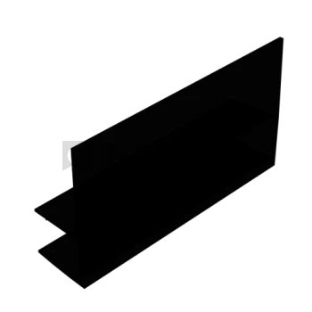 Профиль (214-8 BLC) ус 17 мм, L=2200, стекло 8.0 мм, ПВХ Черный мат