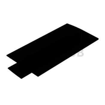 Профиль (204-8 BLC), L=2200, стекло 8.0 мм, ПВХ Черный мат