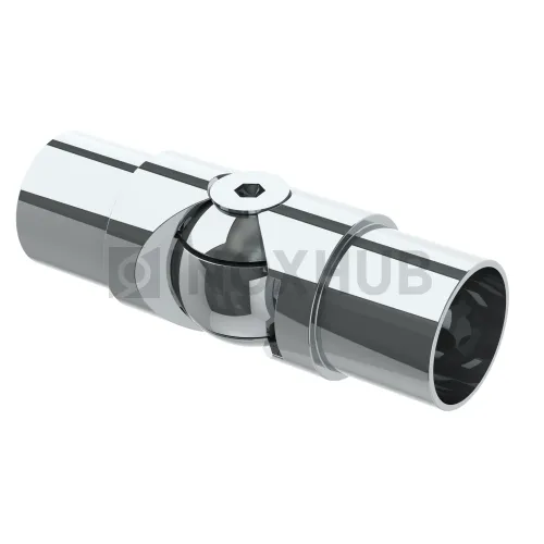 Поворот шарнирный со вставками, Ø25.0×1.5 мм, AISI 304, GRIT 600