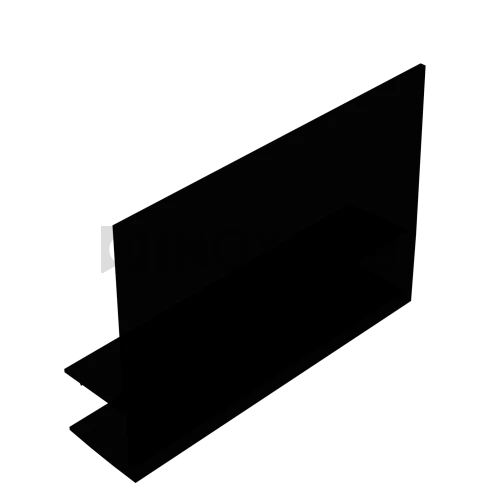 Профиль (215-8 BLC) ус 25 мм, L=2200, стекло 8.0 мм, ПВХ Черный мат