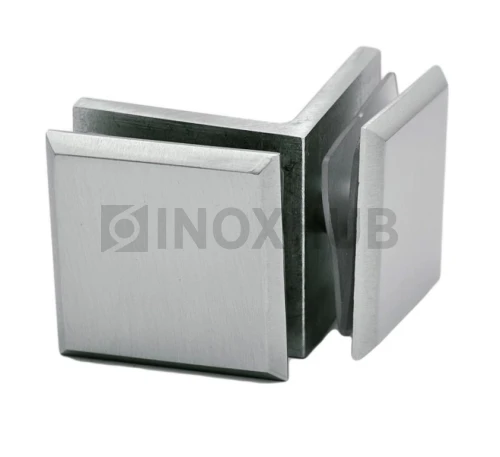 Коннектор (725 SC) стекло-стекло 90°, матовый хром