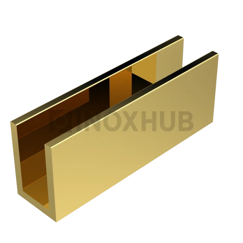 Профиль п-обр. (756 Gold), 19×13 мм L=3000, стекло 8.0 мм, алюминий, под Золото