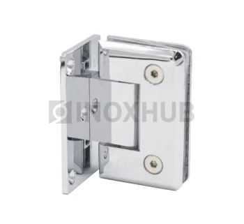 Петля (305 PBrass) стена-стекло, одностороннее крепление, (с фаской), латунь, полированный хром