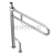 Поручень двойной откидной с опорой в пол с бумагодержателем, Ø32 мм, AISI 304, GRIT 600 Поручень двойной откидной с опорой в пол с бумагодержателем, Ø32 мм, AISI 304, GRIT 600