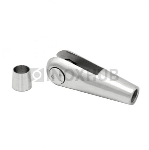 Наконечник для крепления тяги правый, М16 шаг Р=2, AISI 316, GRIT 320