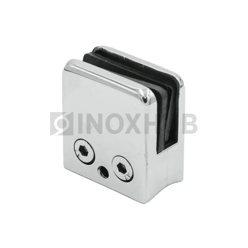 Стеклодержатель штамп. квадратный Ø38.1 мм, стекло 8.0 мм, AISI 304, GRIT 600