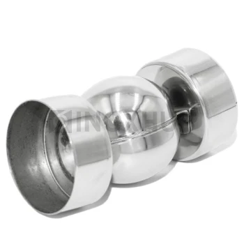 Поворот шаровой внешний для трубы или деревянного поручня, Ø50.8 мм, AISI 304, GRIT 600