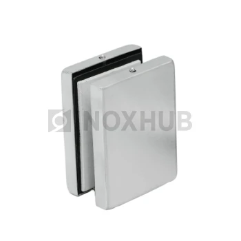 Коннектор (191P SSS) стена-стекло с монтажной пластиной, стекло 10-12 мм, нерж. сталь матовая