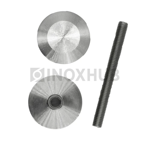 Точечный стеклодержатель стандартный, стекло 6.0-30.0 мм, М10, AISI 304, GRIT 320