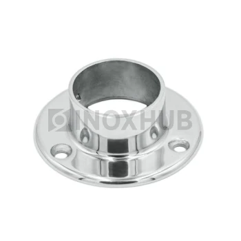 Фланец настенный литой, Ø16.0 мм, AISI 304, GRIT 600