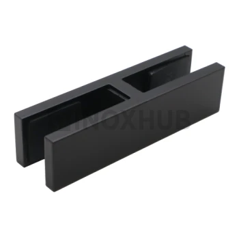 Стеклодержатель под 180º, стекло 10.0-12.0 мм, AISI 304, Черный мат Стеклодержатель под 180º, стекло 10.0-12.0 мм, AISI 304, Черный мат