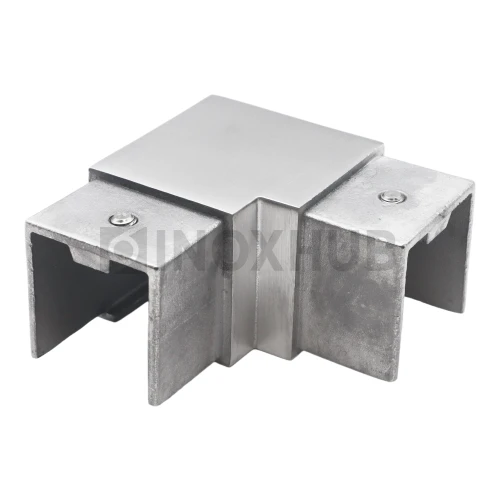 Отвод для поручня с пазом, 40.0×40.0 мм, AISI 304, GRIT 320