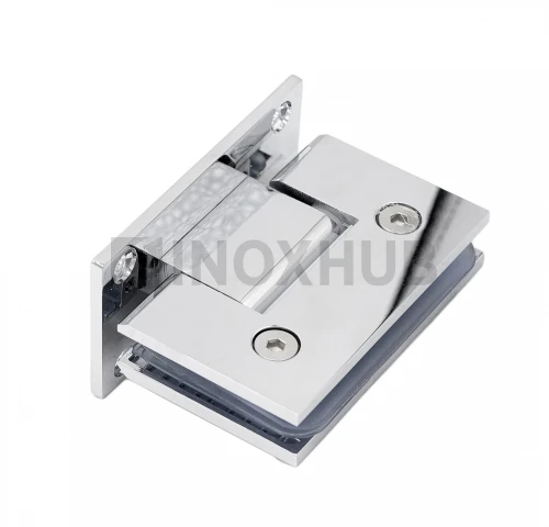 Петля (301 PBrass) стена-стекло (без фаски) центральное крепление, латунь, полированный хром