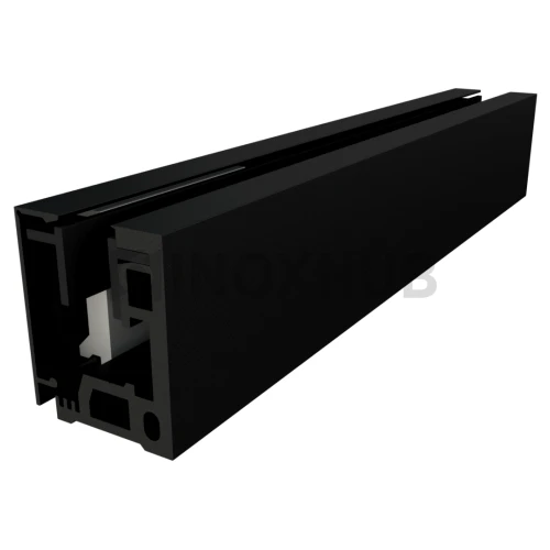 Набор зажимной, профиль 40А (база 40А-3000), L=3000мм, крышки RAL 9005 Черный Муар Набор зажимной, профиль 40А (база 40А-3000), L=3000мм, крышки RAL 9005 Черный Муар