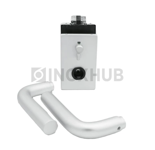 Защелка сантех. (85-1 AL) с индикатором, с притвором, с отв. частью на стену, Анодированный алюминий