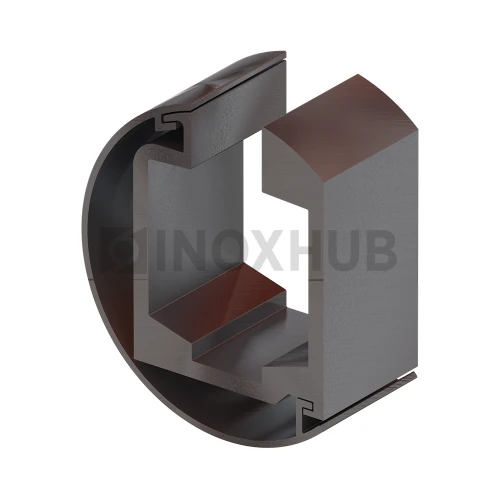 Трек (610 aura) на стену, комплект с крышкой, L=4000 мм, алюминий