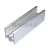 Профиль нижний п-обр. (763 al), L=2200 мм, стекло 8.0 мм, полированный алюминий