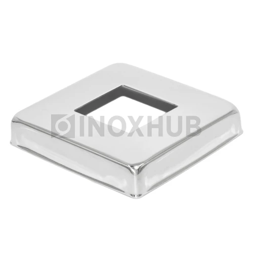 Низ стойки квадратный, 40.0×40.0 мм / 94.0×94.0 мм, AISI 304, GRIT 600 Низ стойки квадратный, 40.0×40.0 мм / 94.0×94.0 мм, AISI 304, GRIT 600