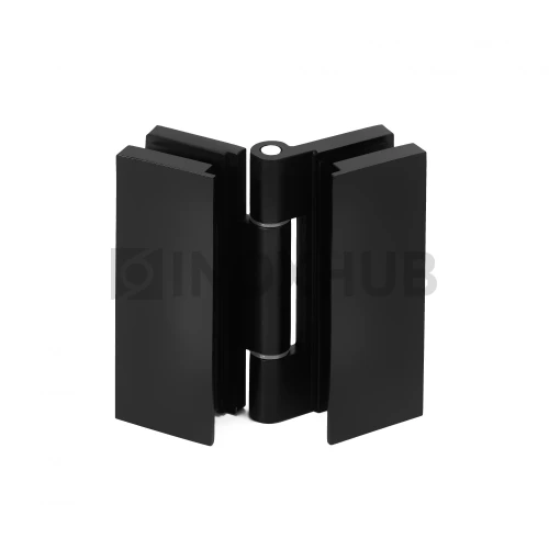 Петля (515 BLC) стекло-стекло, без реза уплотнителя, c декоративными крышками, Черный мат Петля (515 BLC) стекло-стекло, без реза уплотнителя, c декоративными крышками, Черный мат