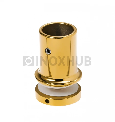 Держатель стекла (906 Gold), через отверстие, штанга Ø19 мм, под Золото