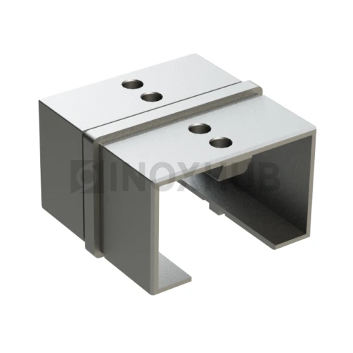 Соединительная муфта для поручня с пазом, 60.0×40.0 мм, AISI 304, GRIT 320 Соединительная муфта для поручня с пазом, 60.0×40.0 мм, AISI 304, GRIT 320