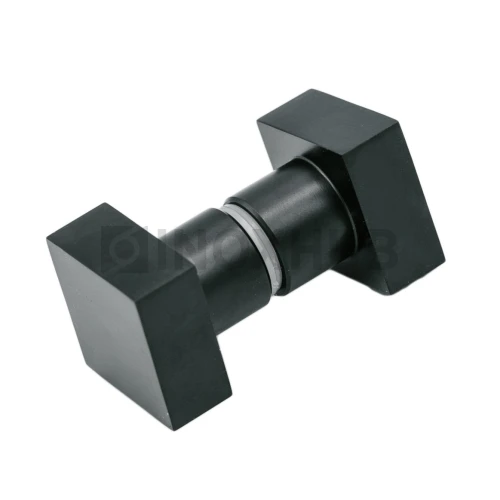 Кноб квадратный (684 BLC), стекло 6.0-12.0 мм, Черный мат