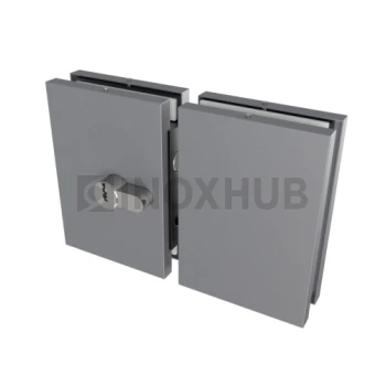 Замок (007-2 SSS) с ответной частью на стекло, нерж. сталь матовая