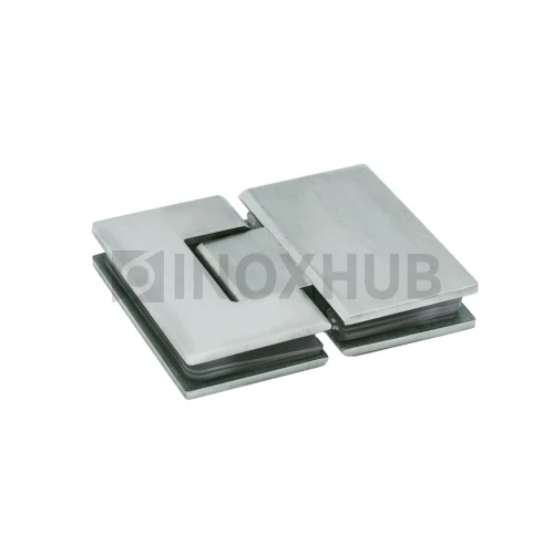 Петля (303 SSS) стекло-стекло 180° (без фаски), нерж. сталь матовая