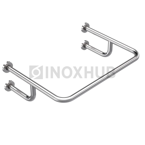 Поручень для раковины настенный, 720×520 мм, Ø32 мм, AISI 304, GRIT 600