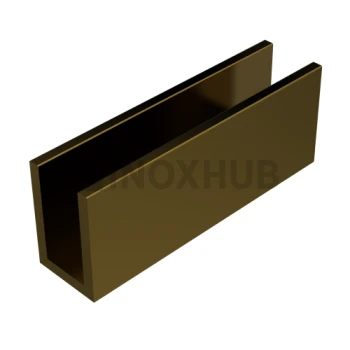 Профиль п-обр. (756 Bronze), 19×13 мм L=2500, стекло 8.0 мм, алюминий, под Бронзу