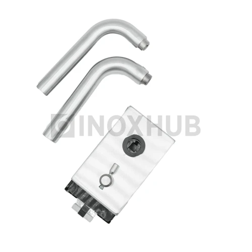 Защелка сантех. (85-1 SSS) с индикатором, с притвором, с отв. частью на стену, нерж. сталь матовая Защелка сантех. (85-1 SSS) с индикатором, с притвором, с отв. частью на стену, нерж. сталь матовая