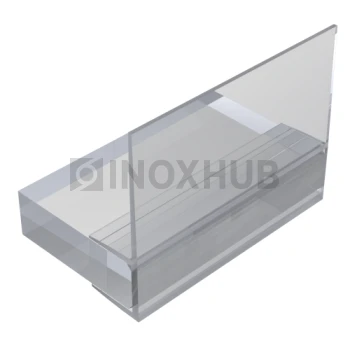 Профиль (215-10 CL) ус 25 мм, L=2200, стекло 10.0 мм, ПВХ прозрачный БЕЛЫЙ