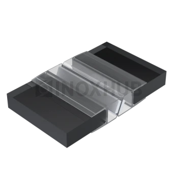 Профиль (208-10 CL) магнит белый 135º, L=2200 (1компл/2 шт), стекло 10.0 мм, ПВХ прозрачный БЕЛЫЙ