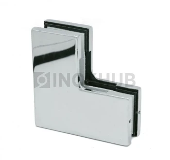 Фитинг угловой (160 PSS) большой, стекло 10-12 мм, нерж. сталь полированная