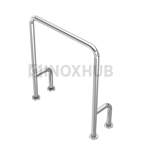 Поручень двухопорный в пол, 720 мм, AISI 201, GRIT 600