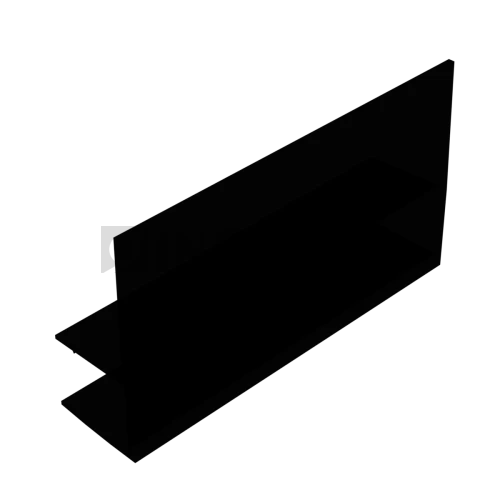 Профиль (214-8 BLC) ус 17 мм, L=2200, стекло 8.0 мм, ПВХ Черный мат