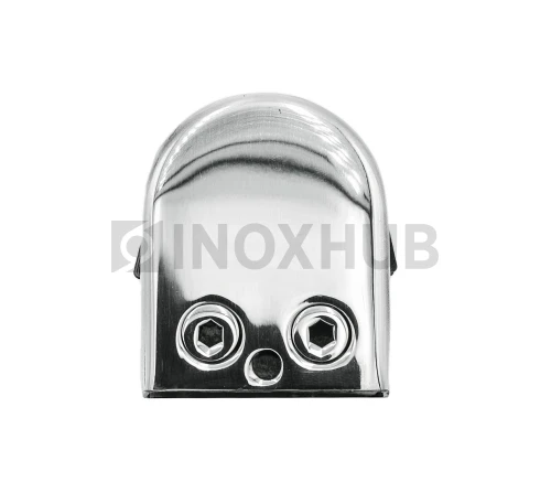 Стеклодержатель штамп. на плоскость полукруглый, стекло 8.0 мм, AISI 304, GRIT 600